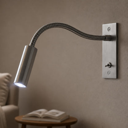 Industrial Wall Light Adjustable Gooseneck Aluminum Integrated LED 3000K Task Illumination