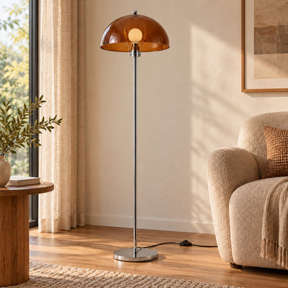 Modern Floor Lamp with Adjustable Height Iron Base and Acrylic Shade for Living Room Lighting