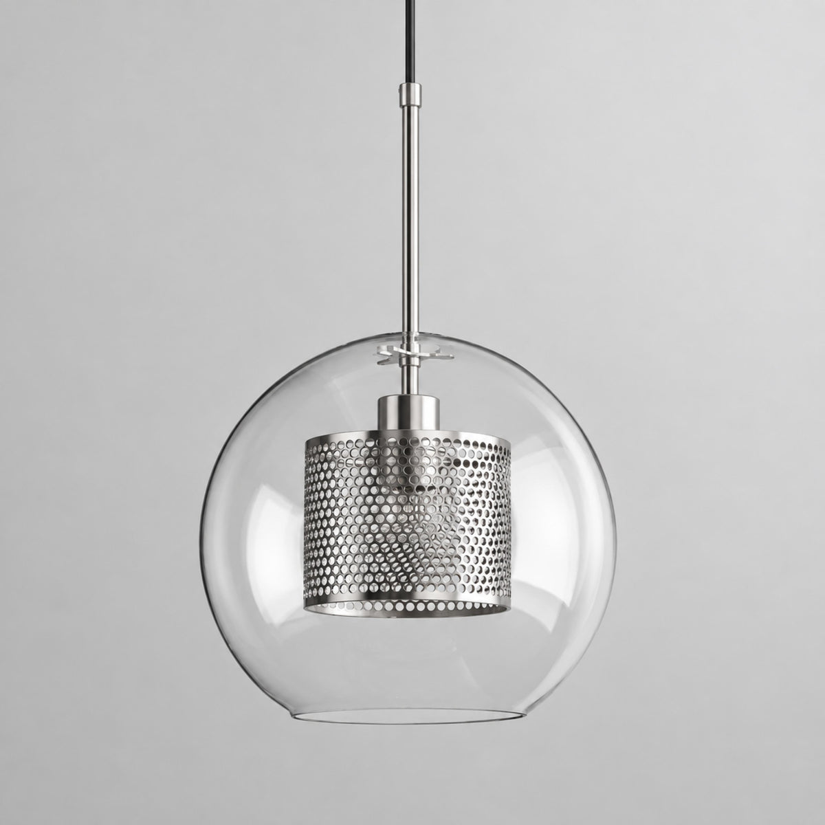 Modern Glass Pendant Light Adjustable Hanging Fixture with LED Technology for Kitchen Island