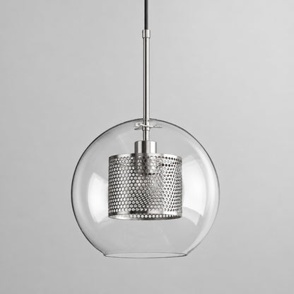 Modern Glass Pendant Light Adjustable Hanging Fixture with LED Technology for Kitchen Island