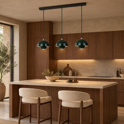 Modern Adjustable Black Pendant Light Hanging Metal LED for Kitchen and Home Lighting