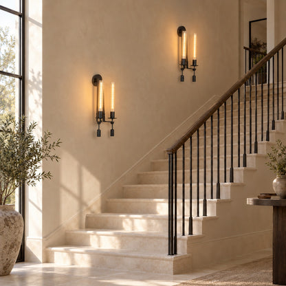Classic Wall Light Wall Mounted Metal Frame Ambient Lighting Fixture for Indoor Use