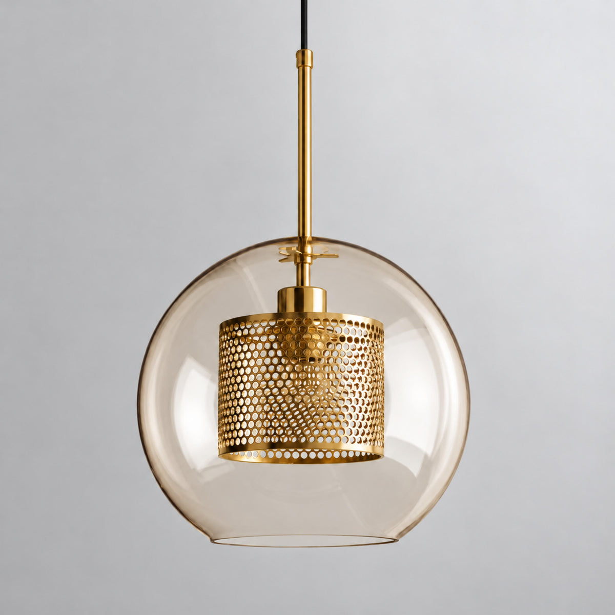 Modern Glass Pendant Light Adjustable Hanging Fixture with LED Technology for Kitchen Island