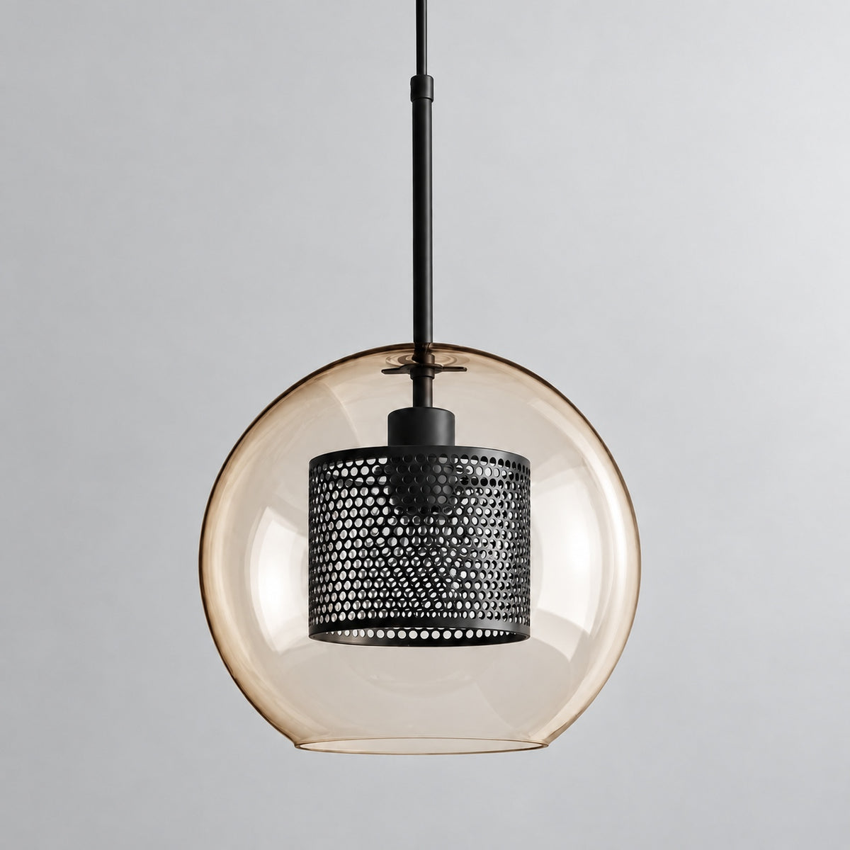 Modern Glass Pendant Light Adjustable Hanging Fixture with LED Technology for Kitchen Island