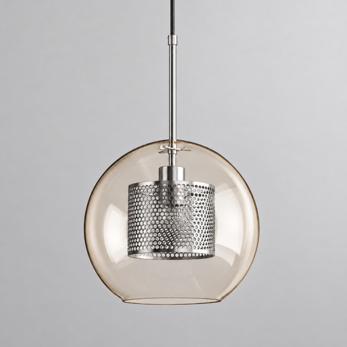 Modern Glass Pendant Light Adjustable Hanging Fixture with LED Technology for Kitchen Island