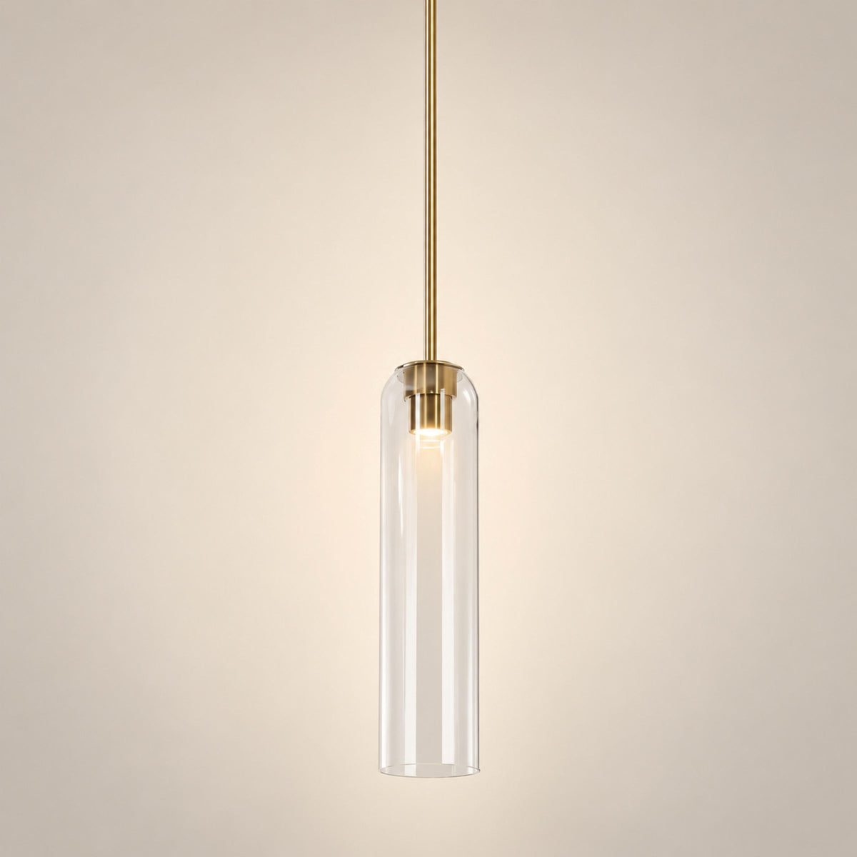 Modern Glass Pendant Lamp Adjustable Height LED Hanging Light for Kitchen Lighting