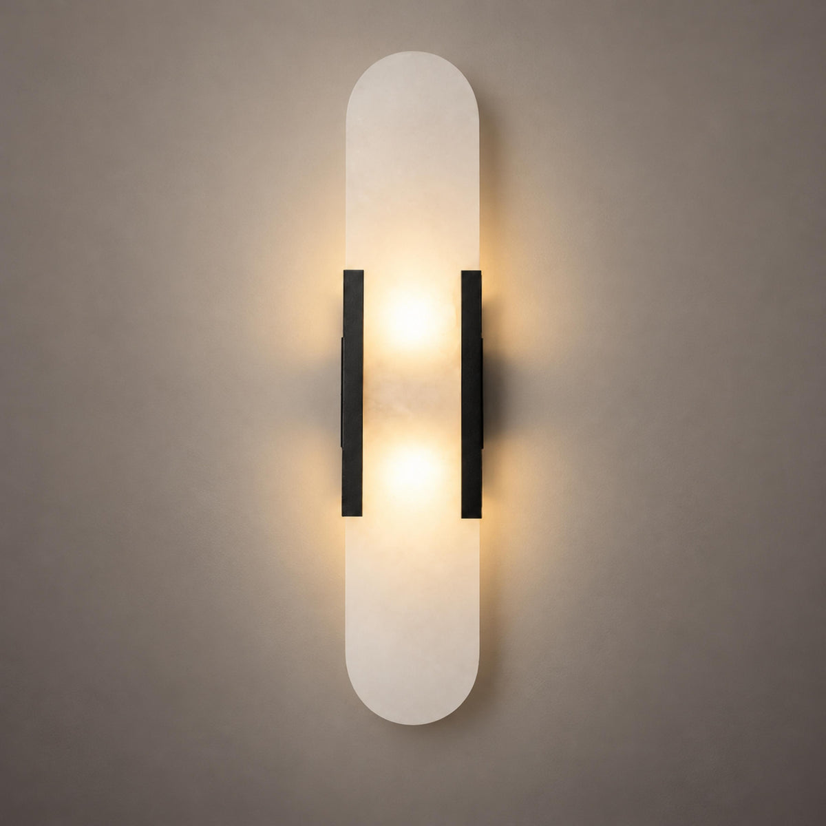 Modern Oblong Wall Sconce Wall Mounted Alabaster Shade LED Wall Light Fixture