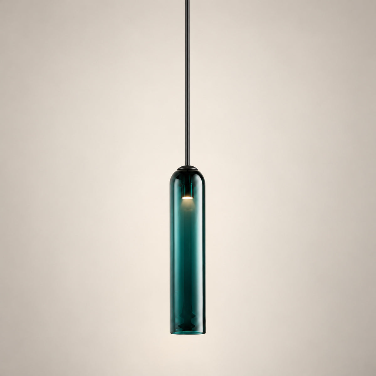 Modern Glass Pendant Lamp Adjustable Height LED Hanging Light for Kitchen Lighting