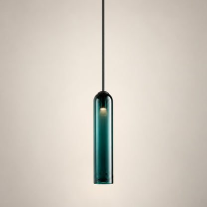 Modern Glass Pendant Lamp Adjustable Height LED Hanging Light for Kitchen Lighting