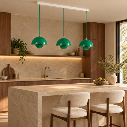 Modern Adjustable Black Pendant Light Hanging Metal LED for Kitchen and Home Lighting