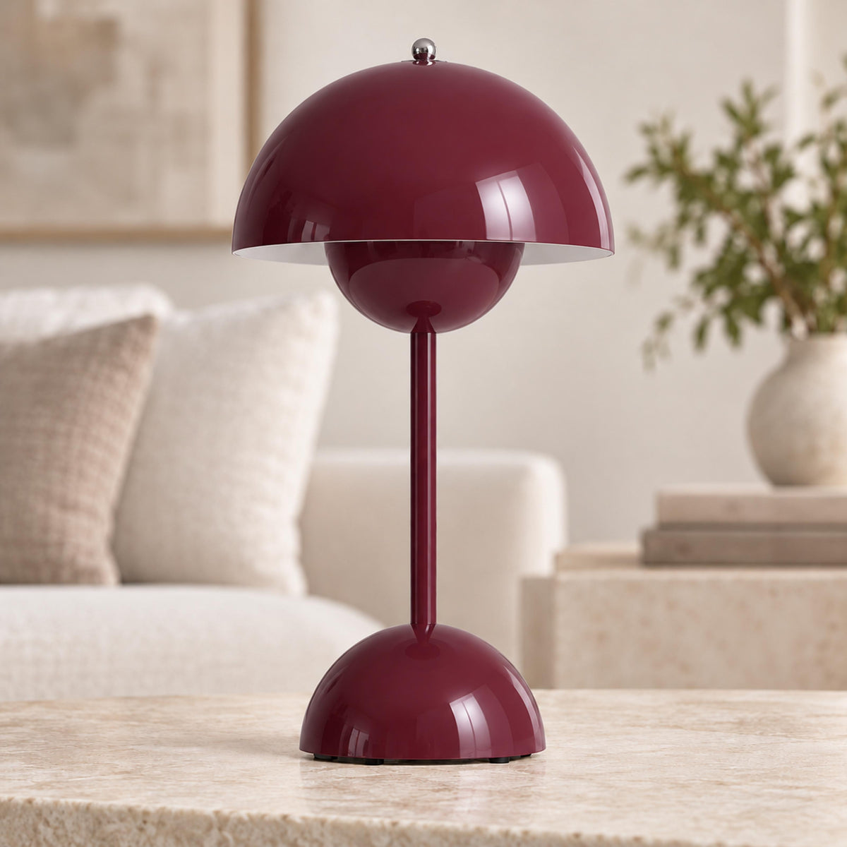 Modern Cordless Table Lamp with Adjustable Brightness and USB Charging for Indoor and Outdoor Use