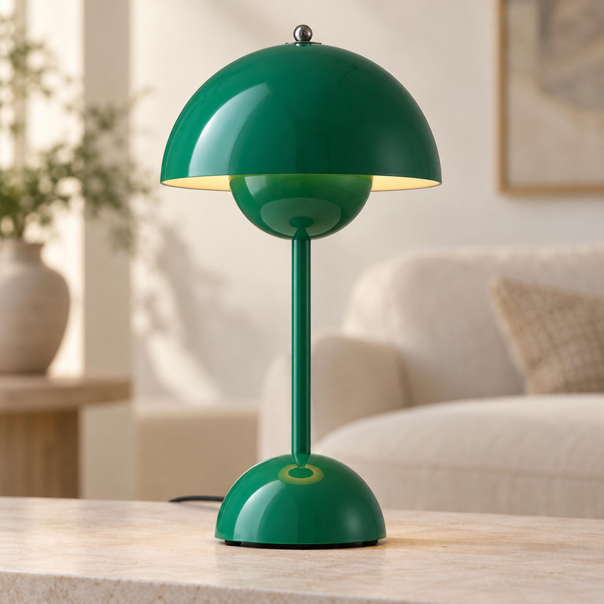 Modern Cordless Table Lamp with Adjustable Brightness and USB Charging for Indoor and Outdoor Use