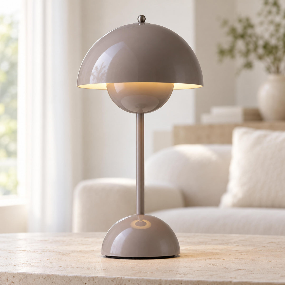 Modern Cordless Table Lamp with Adjustable Brightness and USB Charging for Indoor and Outdoor Use