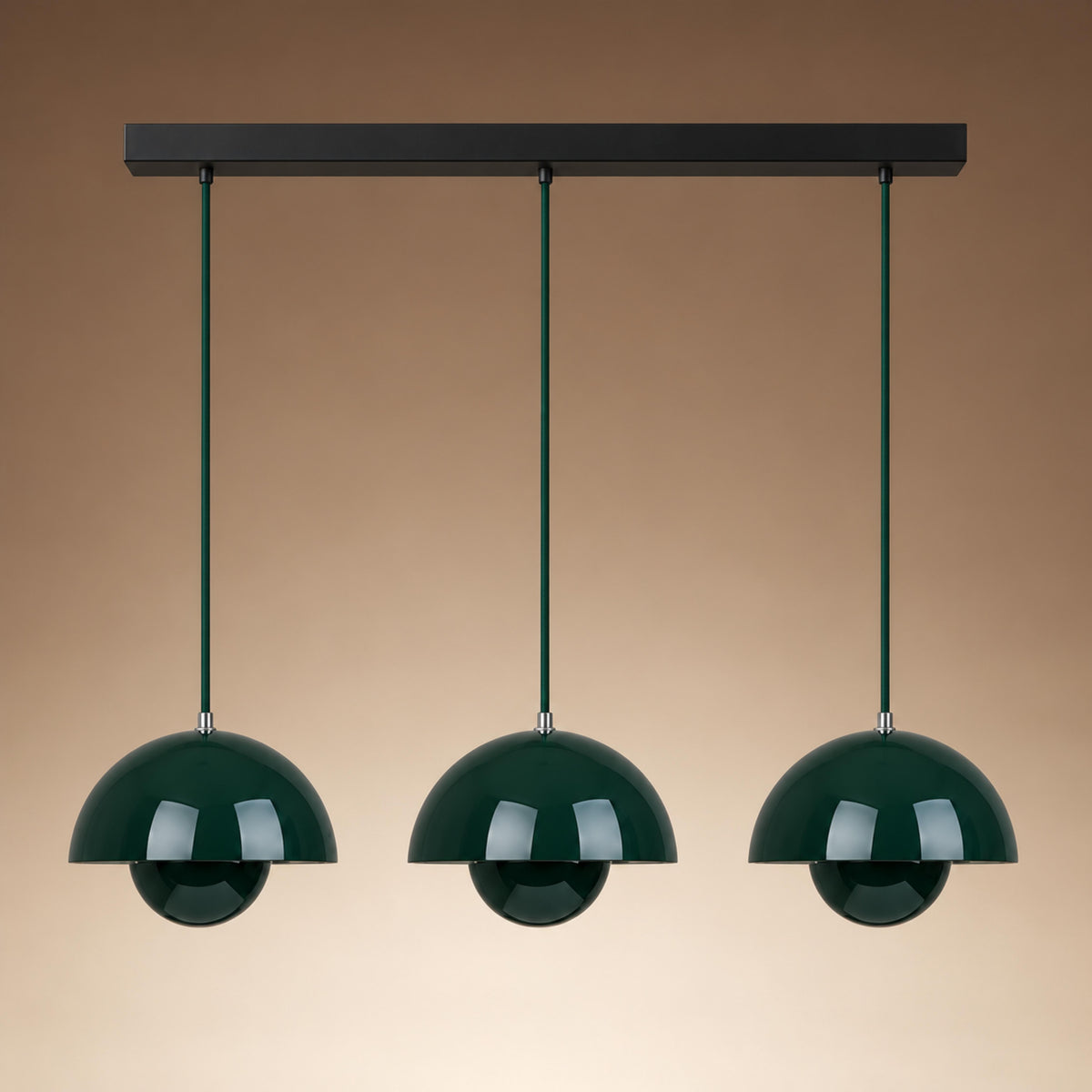 Modern Adjustable Black Pendant Light Hanging Metal LED for Kitchen and Home Lighting