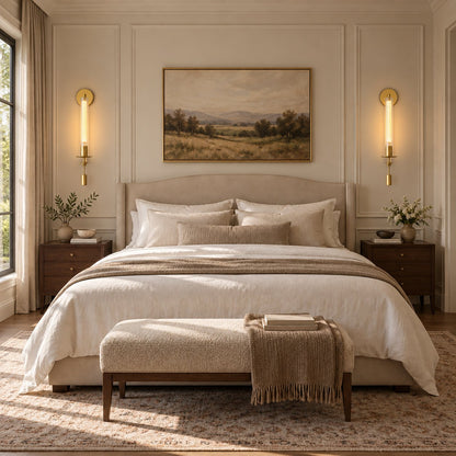 Classic Wall Light Wall Mounted Metal Frame Ambient Lighting Fixture for Indoor Use