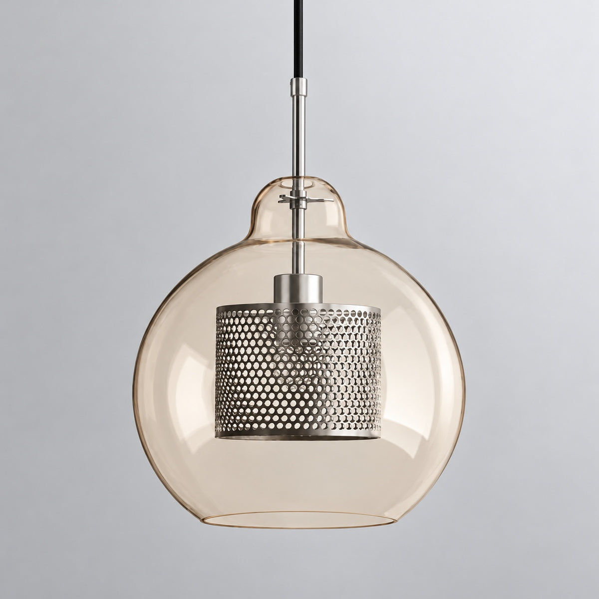 Modern Glass Pendant Light Adjustable Hanging Fixture with LED Technology for Kitchen Island
