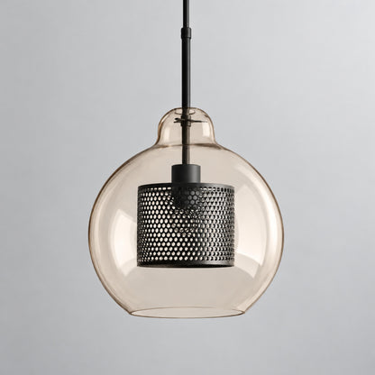 Modern Glass Pendant Light Adjustable Hanging Fixture with LED Technology for Kitchen Island