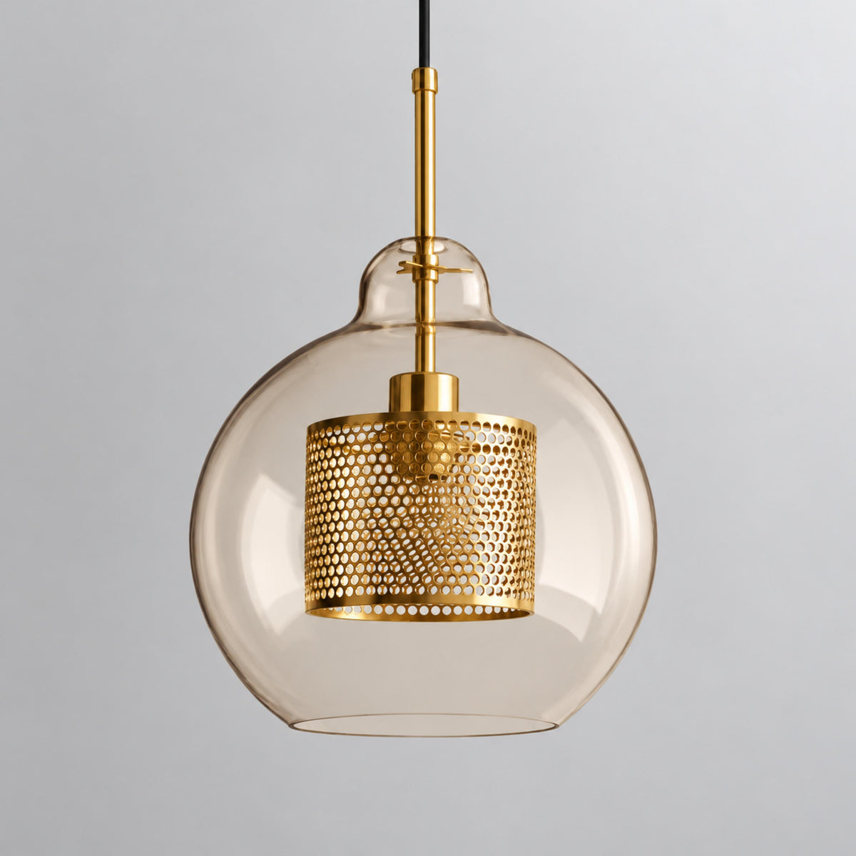 Modern Glass Pendant Light Adjustable Hanging Fixture with LED Technology for Kitchen Island