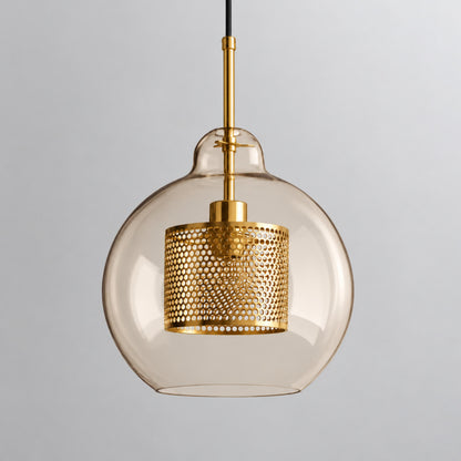 Modern Glass Pendant Light Adjustable Hanging Fixture with LED Technology for Kitchen Island