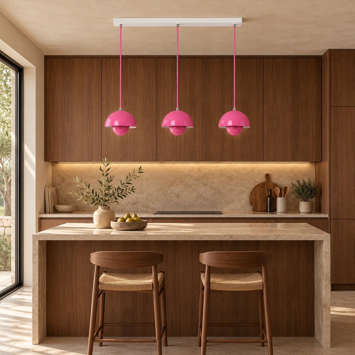 Modern Adjustable Black Pendant Light Hanging Metal LED for Kitchen and Home Lighting