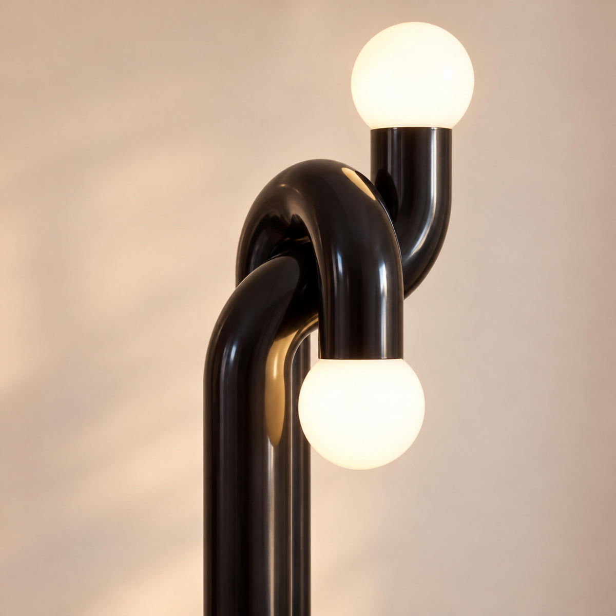 Modern Floor Lamp with Adjustable Height Metal Base for LED Bulbs in Living Room