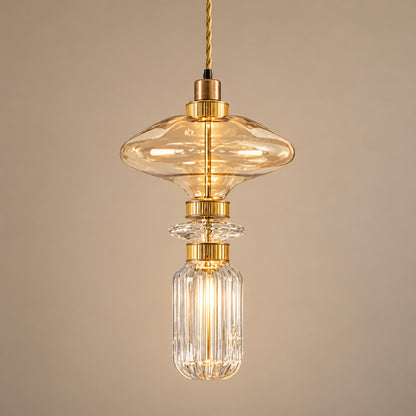 Modern Glass Pendant Lamp Hanging Light Fixture Adjustable LED for Contemporary Spaces