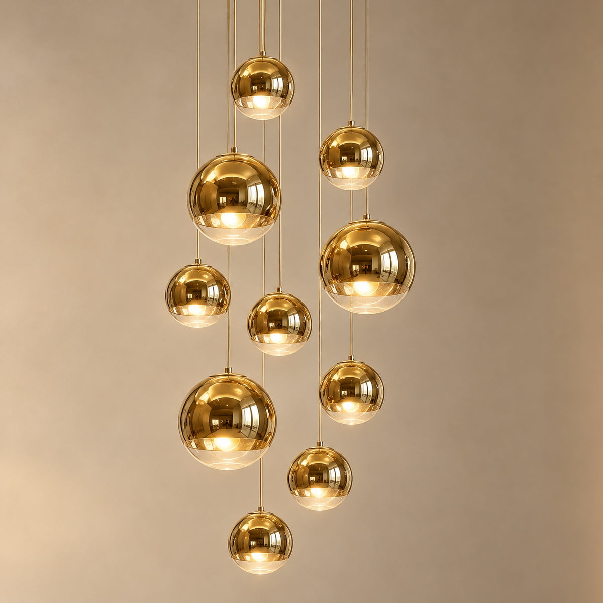 Modern Glass Pendant Light Adjustable Hanging Fixture LED Compatible for Kitchen Lighting