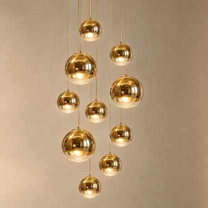 Modern Glass Pendant Light Adjustable Hanging Fixture LED Compatible for Kitchen Lighting