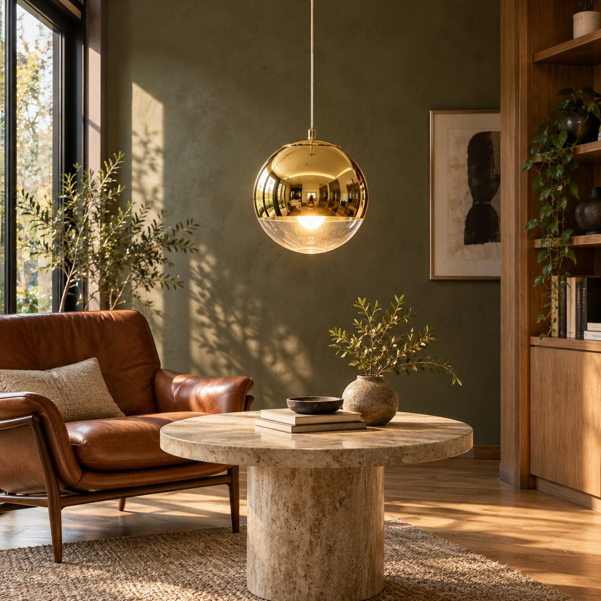 Modern Glass Pendant Light Adjustable Hanging Fixture LED Compatible for Kitchen Lighting