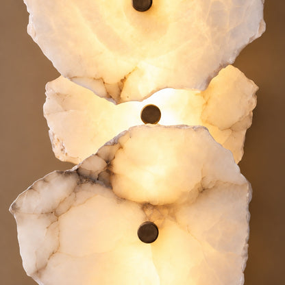 Modern Wall Light Wall Mounted Alabaster Shade Ambient Illumination Fixture