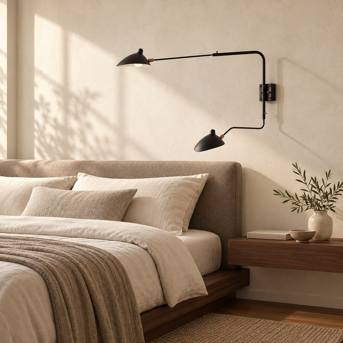 Modern Multi-Arm Wall Sconce Wall Mounted Metal Adjustable LED Wall Lighting Fixture