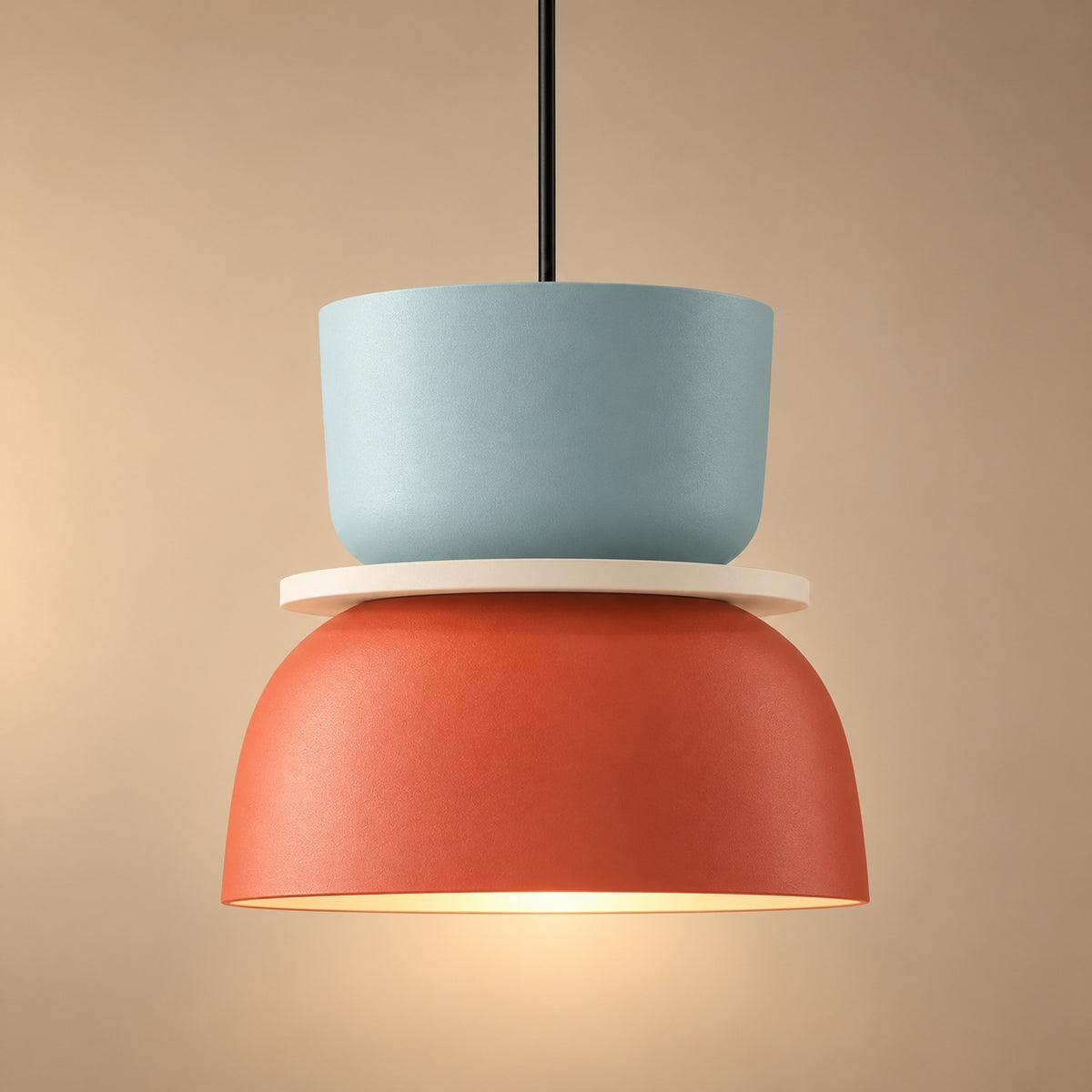 Modern Black Pendant Light Adjustable Metal Shade LED Pendant Lighting for Kitchen Island