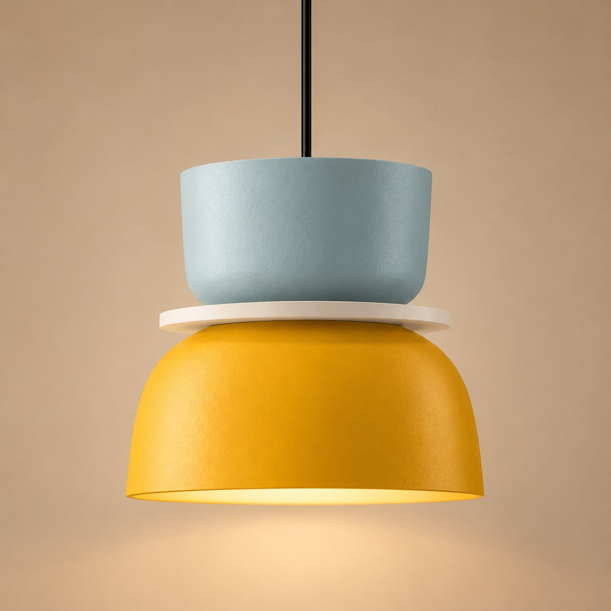 Modern Black Pendant Light Adjustable Metal Shade LED Pendant Lighting for Kitchen Island