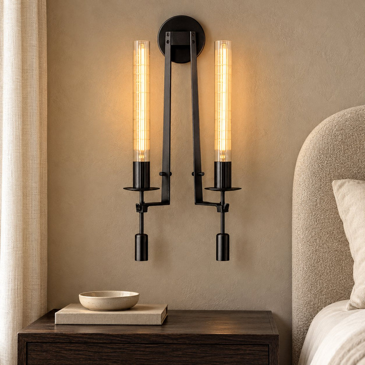 Classic Wall Light Wall Mounted Metal Frame Ambient Lighting Fixture for Indoor Use
