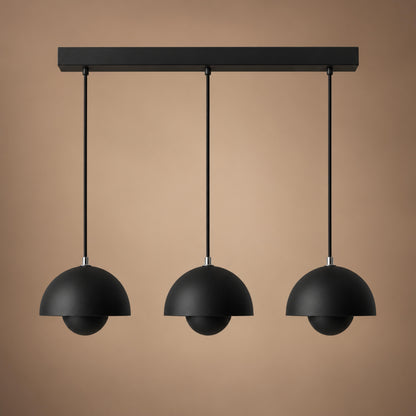 Modern Adjustable Black Pendant Light Hanging Metal LED for Kitchen and Home Lighting