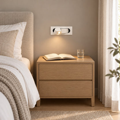 Modern LED Bedside Lamps Wall Mounted Metal Adjustable Arm for Focused Illumination