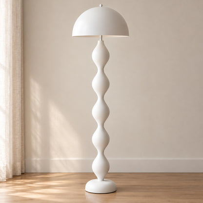 Modern Floor Lamp Mushroom Design Resin Construction Dimmable E26 E27 Compatible 59 Inch Height