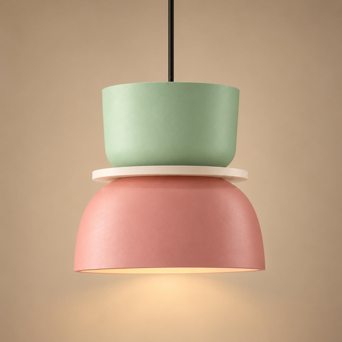 Modern Black Pendant Light Adjustable Metal Shade LED Pendant Lighting for Kitchen Island
