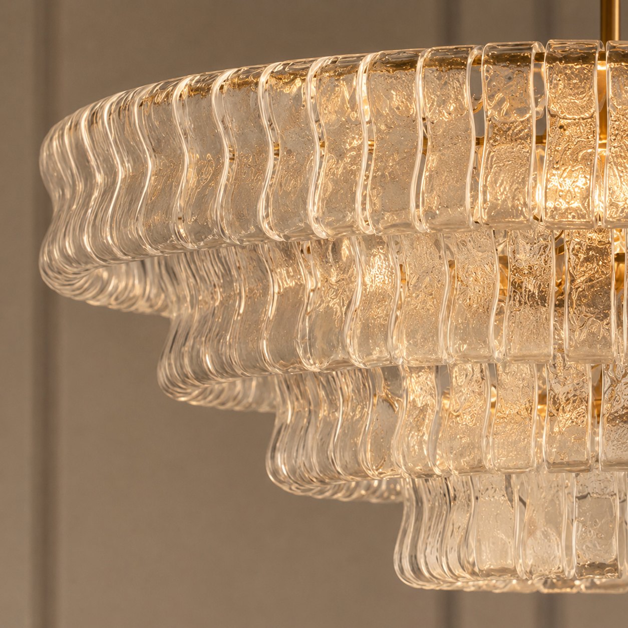 Modern Chandelier Light Adjustable Hanging Fixture Steel Glass 6 Bulb Dimmable Indoor Lighting