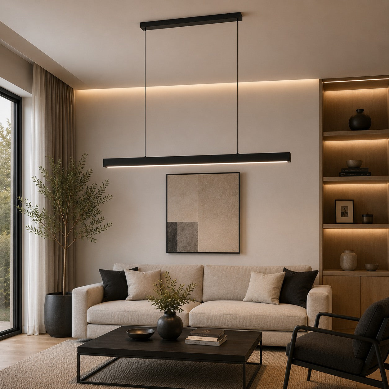 Modern Glass Pendant Light Adjustable Hanging Metal LED for Kitchen Island Dining Room