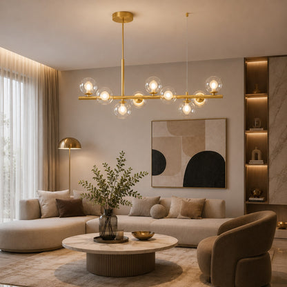 Modern Glass Pendant Lights Cluster Hanging Adjustable LED for Kitchen Island and Dining Room