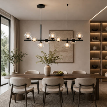 Modern Glass Pendant Lights Cluster Hanging Adjustable LED for Kitchen Island and Dining Room
