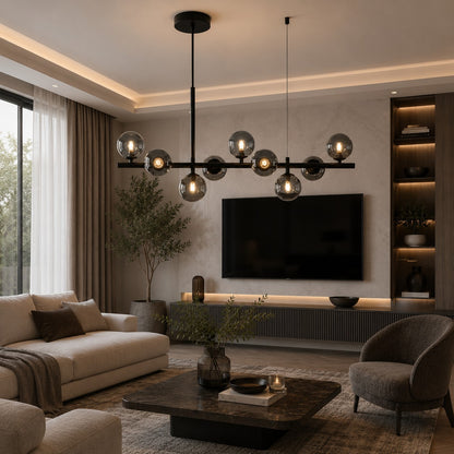 Modern Glass Pendant Lights Cluster Hanging Adjustable LED for Kitchen Island and Dining Room