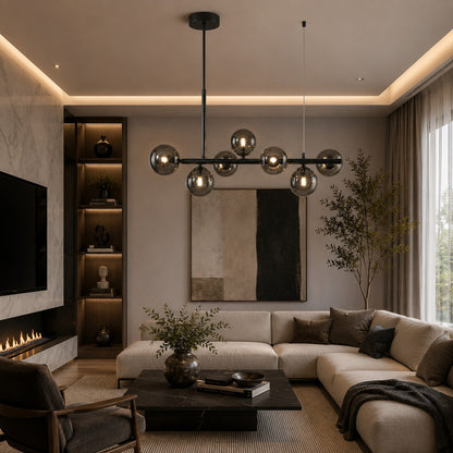 Modern Glass Pendant Lights Cluster Hanging Adjustable LED for Kitchen Island and Dining Room