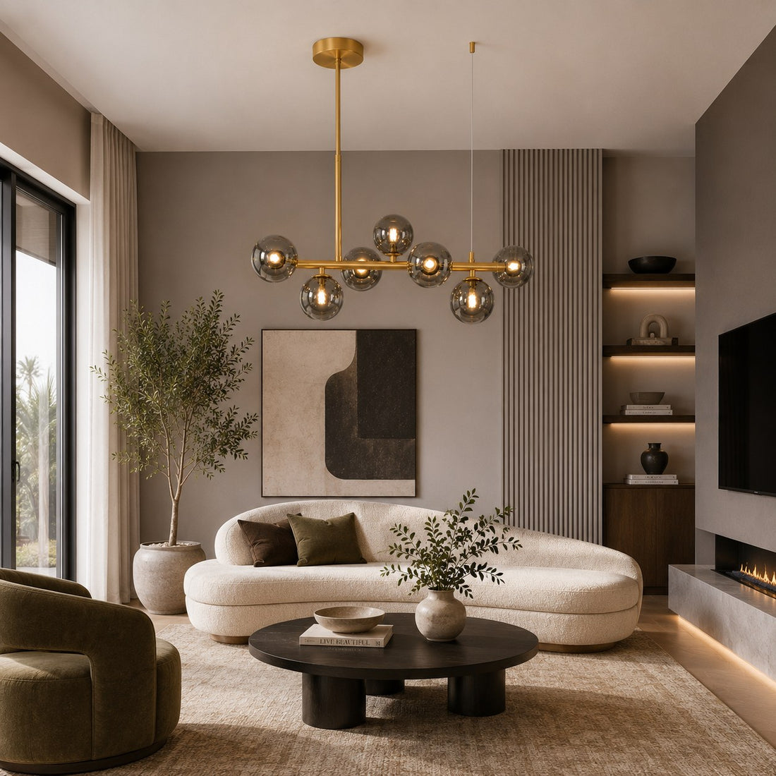 Modern Glass Pendant Lights Cluster Hanging Adjustable LED for Kitchen Island and Dining Room
