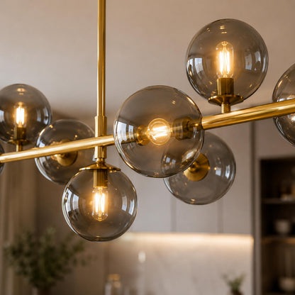Modern Glass Pendant Lights Cluster Hanging Adjustable LED for Kitchen Island and Dining Room