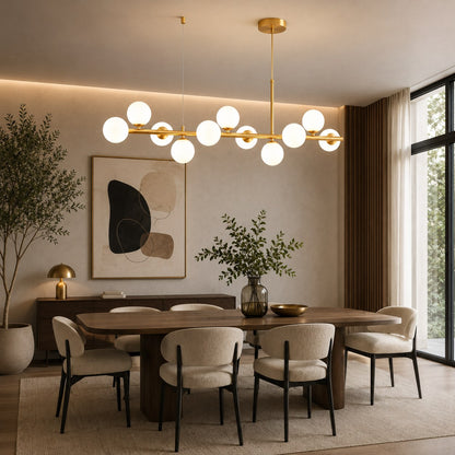 Modern Glass Pendant Lights Cluster Hanging Adjustable LED for Kitchen Island and Dining Room