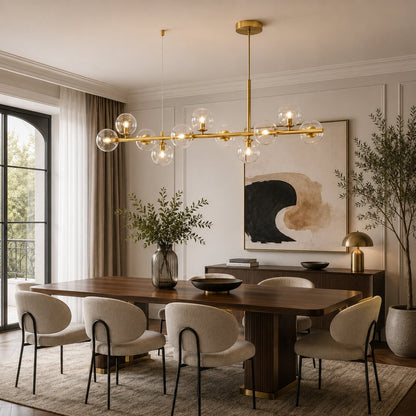 Modern Glass Pendant Lights Cluster Hanging Adjustable LED for Kitchen Island and Dining Room