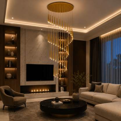 Modern Nordic Flush Mount Ceiling Light Adjustable Iron Acrylic Dimmable LED 6 Heads 18W