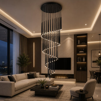 Modern Nordic Flush Mount Ceiling Light Adjustable Iron Acrylic Dimmable LED 6 Heads 18W